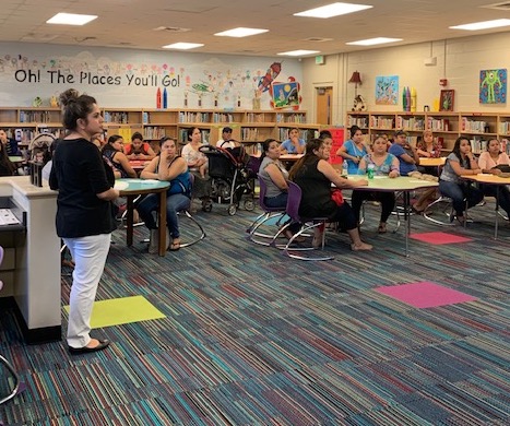 Holt parent engagement program meeting.